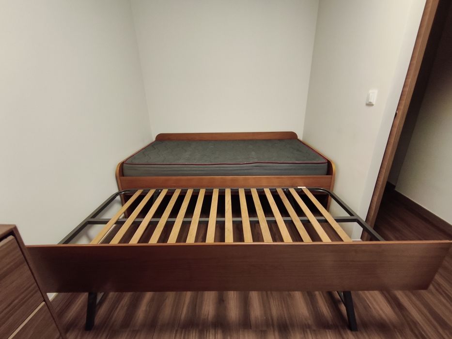 Cama de Solteiro em MADEIRA MACIÇA + Colchão (3x1)