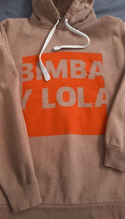 Худі BIMBA Y LOLA оверсайз S коричневе (taupe) з капюшоном оригінал