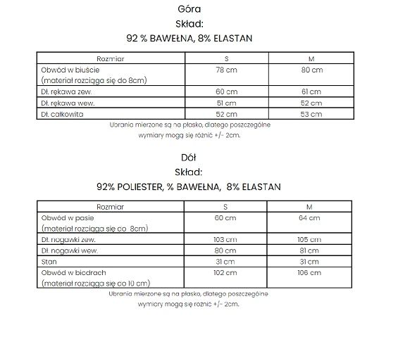 Komplet Olavoga Wide Set S M biały szary melanż