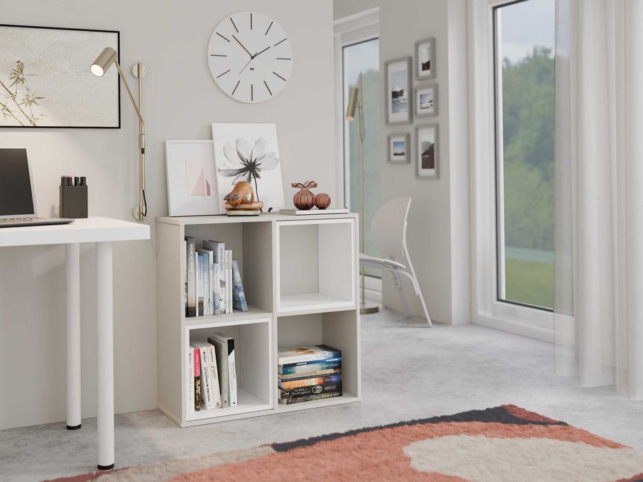 REGAŁ Komorowy MALAX 2x2 Szafka Półki GLINA lub KASZMIR