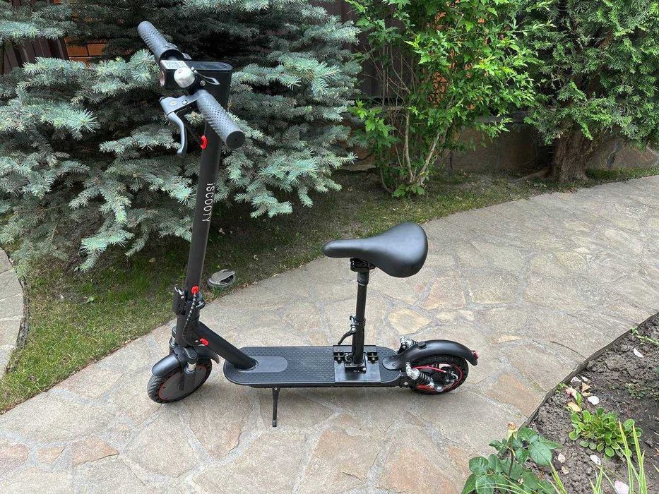 Электросамокат куго м365 про с сидением  (съемное) Kugoo 365 500ватт iscooty. Електро самокат електричний з сидінням g2 g4 г2 г4 м365 Електросамокат