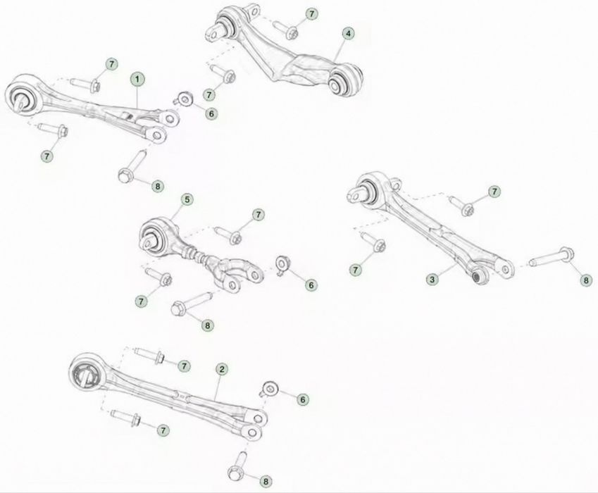 Рычаги Задней Подвески Tesla Model S X Plaid Long Range 2021-2026