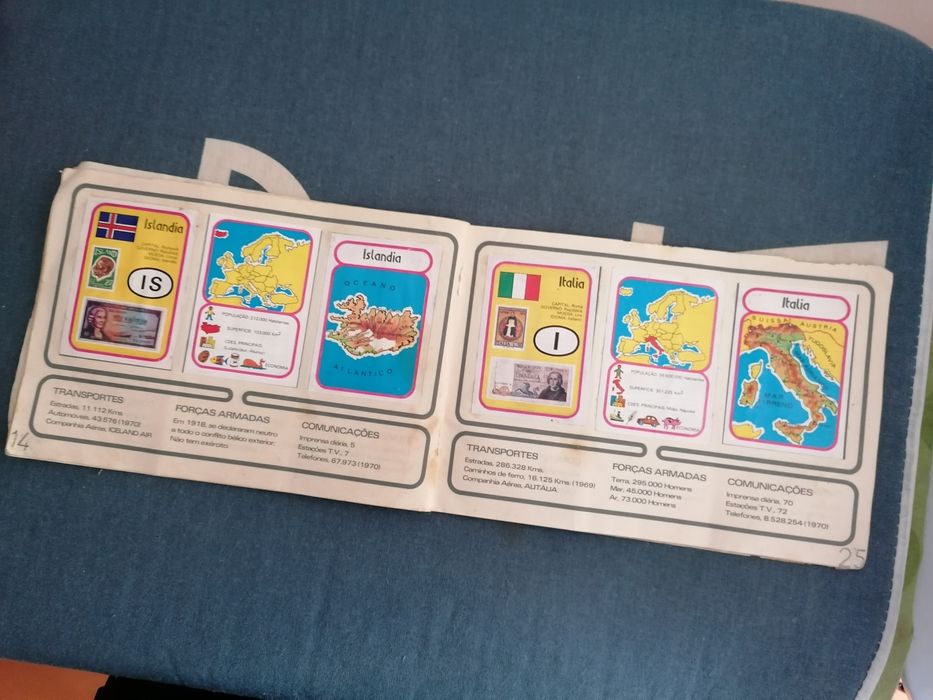 Caderneta Países Europa - com 50 anos