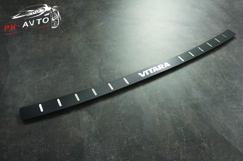 Накладка на задній бампер Suzuki Vitara з 2015 р.в. Нержавійка Карбон