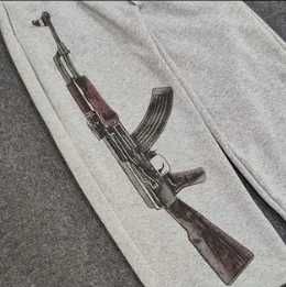 Штани широкі, беггі, чоловічі, з АК-47 на штанині, розміри M,L,