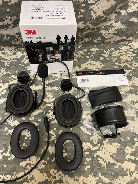 Військові активні навушники Peltor з гарнітурою + кріплення на шолом‼️