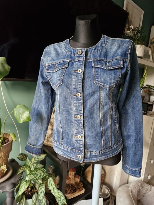 Katana jeansowa M bez kołnierza elastyczna MBJ Jeans