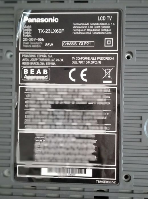 Lcd Tv Panasonic, 23" (58 cm)