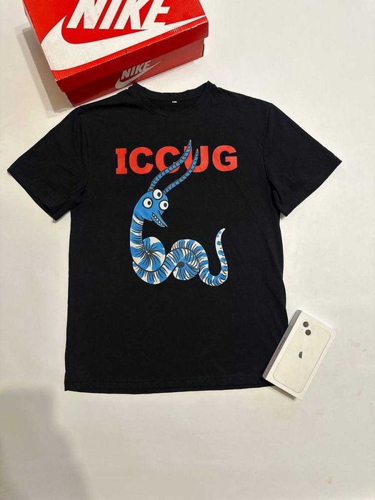 Футболка Gucci drip drill/ gucci iccug/ Гучі / чорна /футболки / гусінь/ гучі гусінь / унісекс/ майка