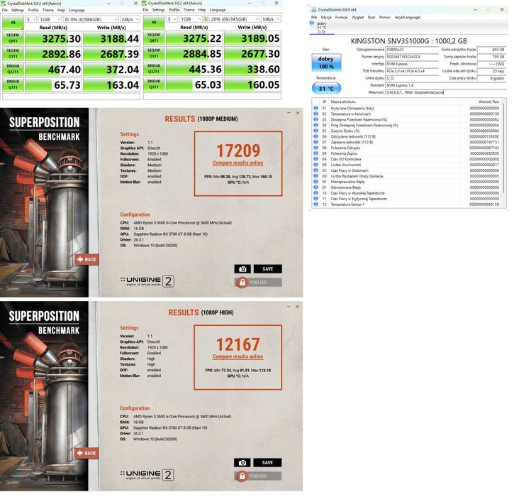 Komputer gamingowy komputer stacjonarny komputer do gier LED