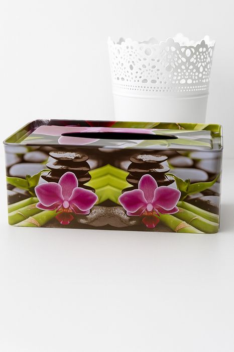Pojemnik na chusteczki w kwiaty kolorowy tissue box home and you decor
