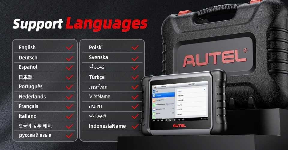 Autel MaxiCOM MK808S Máquina Diagnóstico Original PT/Oficinas NOVO
