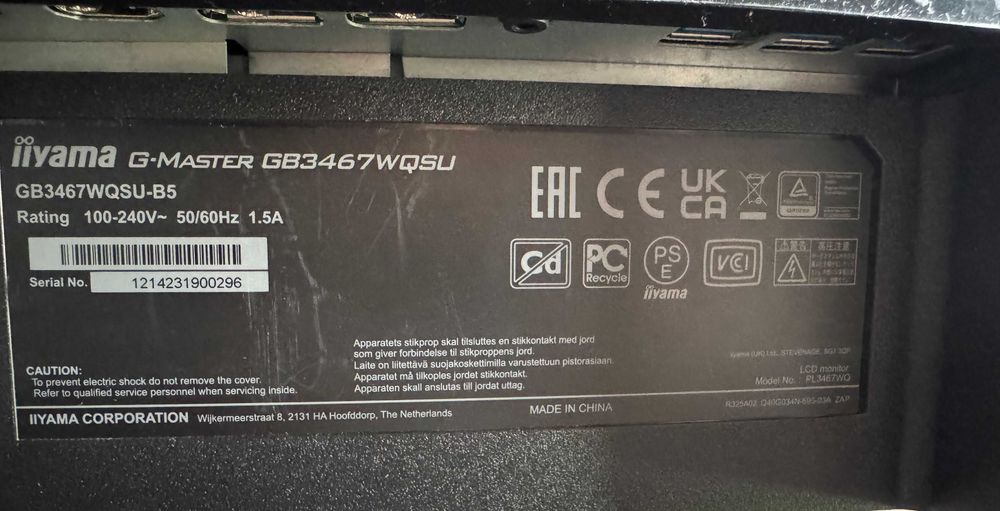 Monitor iiyama G-Master 34" 165Hz Curved