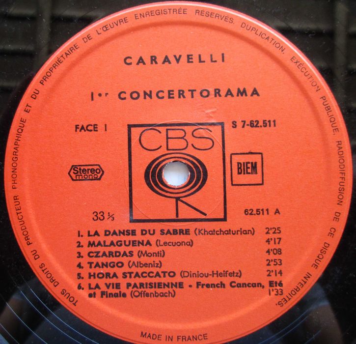 Caravelli — — — — — 1st Concertorama — — — — — LP64285978180482120