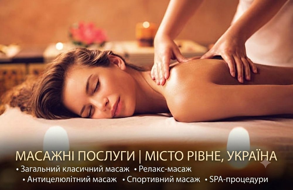 Пропоную послуги тренерської діяльності  та масажу надому у місті Рівному
