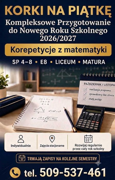 Korepetycje z matematyki w Elblągu