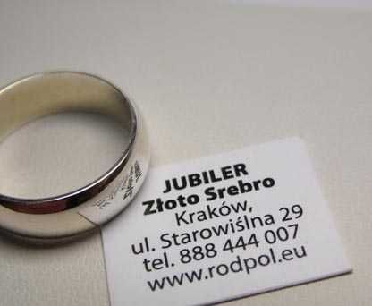 Srebrna półokrągła obrączka R.11. 5,7 mm.