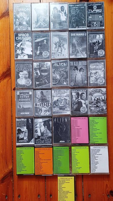 C64 Kasety do Commodore 64 - zestaw 87 sztuk, testowane