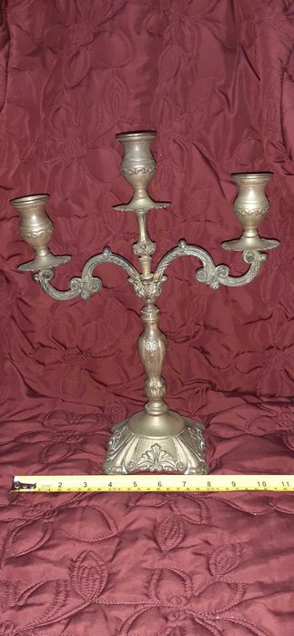 Castiçal em Latão com Banho de Casquinha