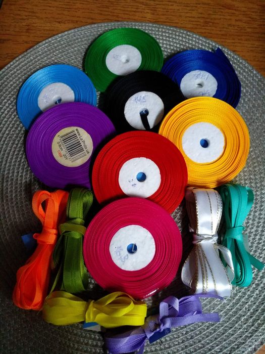 Лента репсовая, ширина 6мм. Разный цвет и метраж.