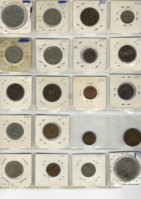 Lote 20 Moedas – Guiné, Coreia do Sul, Barbados, Austrália, Indonésia