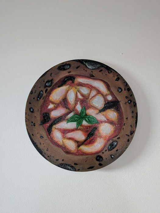 Obraz akrylowy PIZZA na okrągłym płótnie o średnicy 30cm