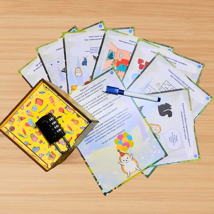 Розвиваюча квест-коробка, настільний квест-бокс “В гостях у Їжачка”