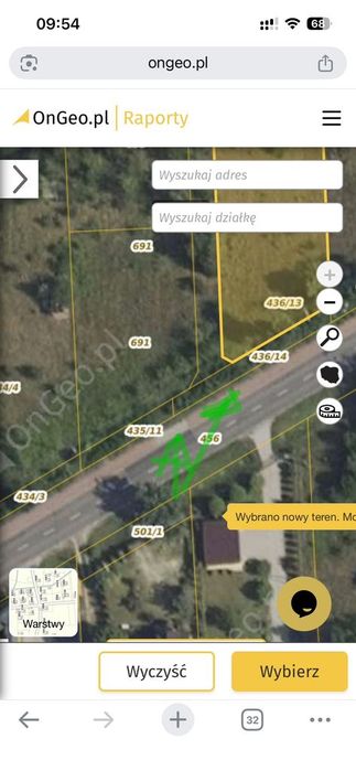 Działka budowlana 1160 m² z dostępem do mediów