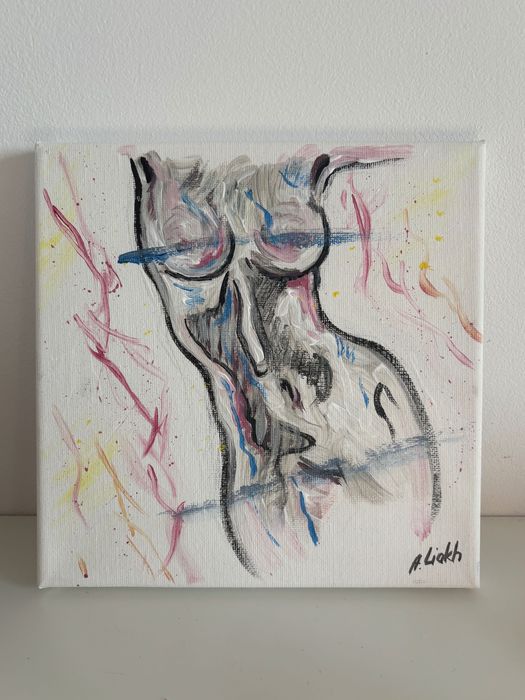 „Elegancki kobiecy akt” obraz ręcznie malowany