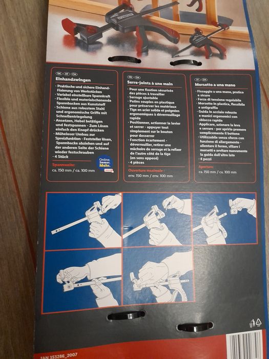 Струбцини Parkside Germany затискачі