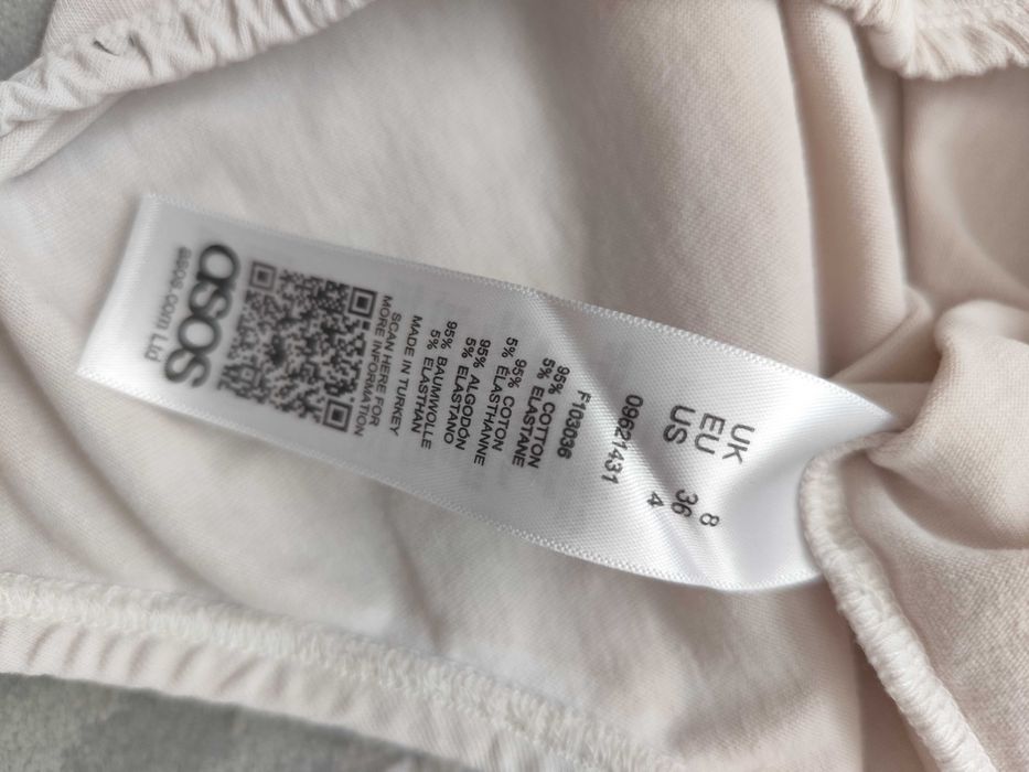 Beżowa bluzka body asos