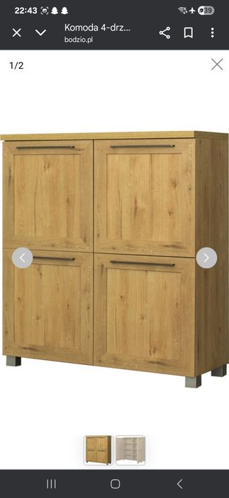 Komoda dąb soma ciemny, majorka