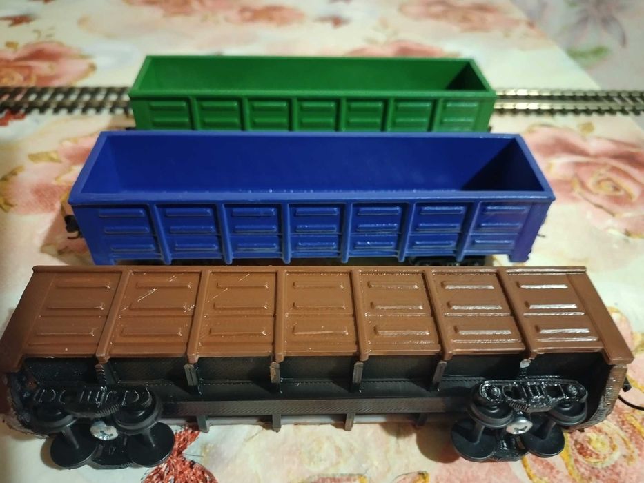 моделі вагонів пасажирських і товарних маштаб 1.87 РЗД УЗ