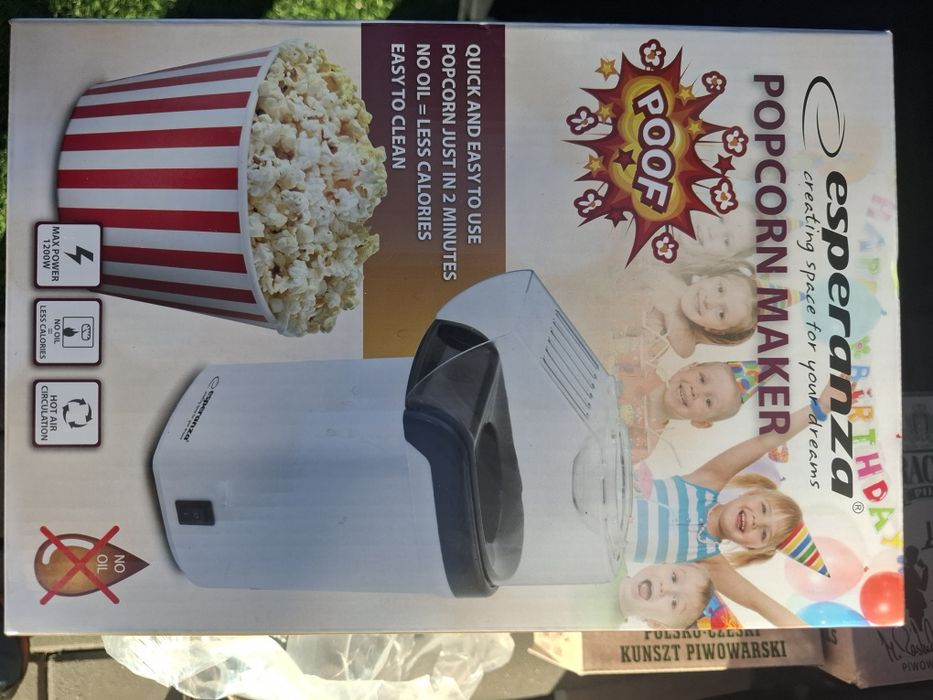 Urządzenie do robienia popcornu. Nowe.