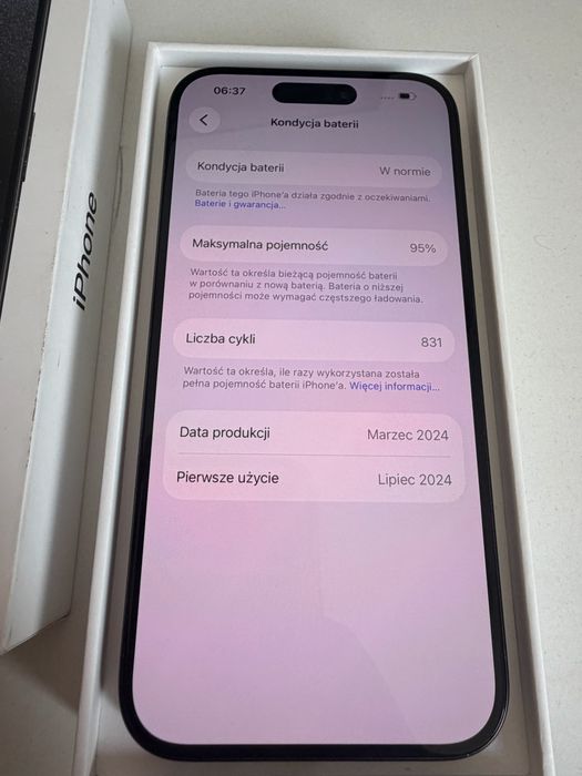 Bateria 95% iPhone 15 Pro 128gb Black Titanium