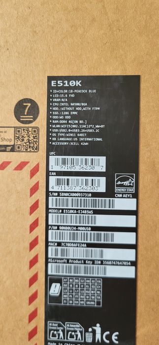 Laptop asus e510k