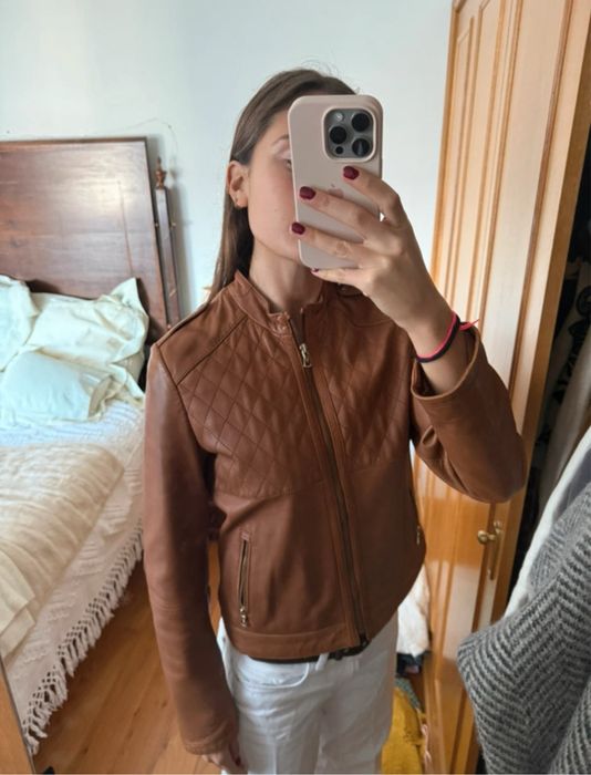 Casaco de pele massimo dutti