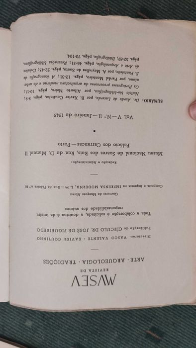 4 Números Museu Revista de Arte Arqueologia Tradições - Anos 40