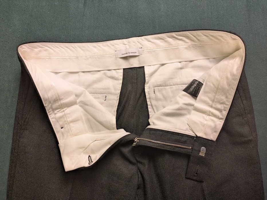 Wełniane spodnie Samsøe Samsøe 50 miękka wełna eleganckie idealny stan