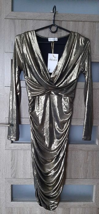 Piękna Sukienka Mystical black-gold,roz.sm