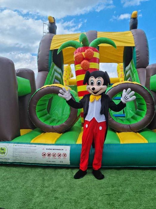 Wynajem Dmuchańca Strój Myszki Miki Maszyna do waty cukrowej i popcorn