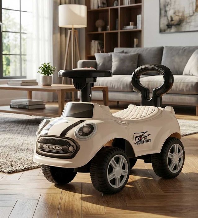 Nowy Jeździk Samochód Autko Dla Dzieci Pchacz Biały Na Prezent Święta