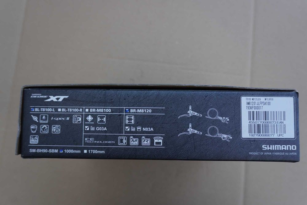Shimano XT BL-T8100 + BR-M8120 hamulec tarczowy 1000mm przód BOX