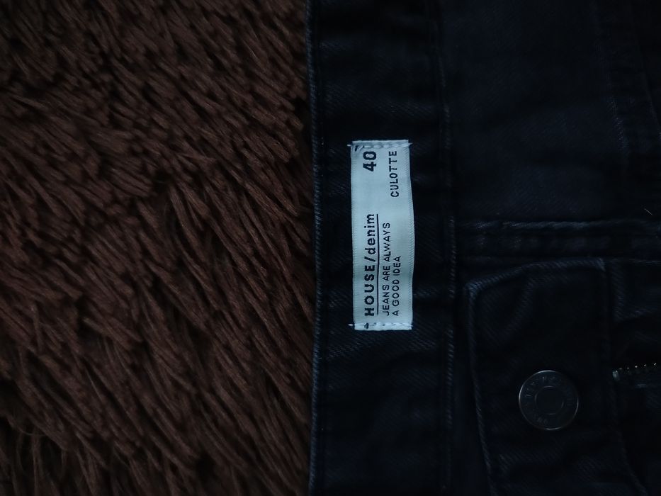 Чорні джинси кюлоти, розмір 40