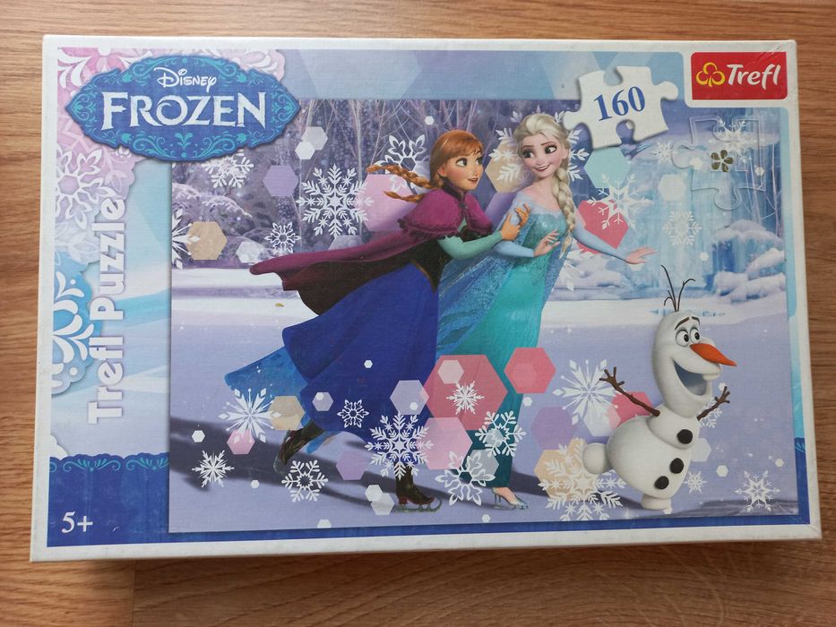 Puzzle Trefl Księżniczka Ariel z księciem 100el + Kraina Lodu 160el