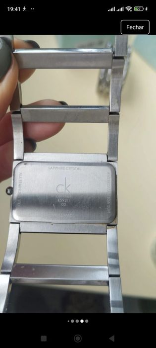 Relógio de senhora Calvin Klein, sem pilha. Bracelete larga super gira