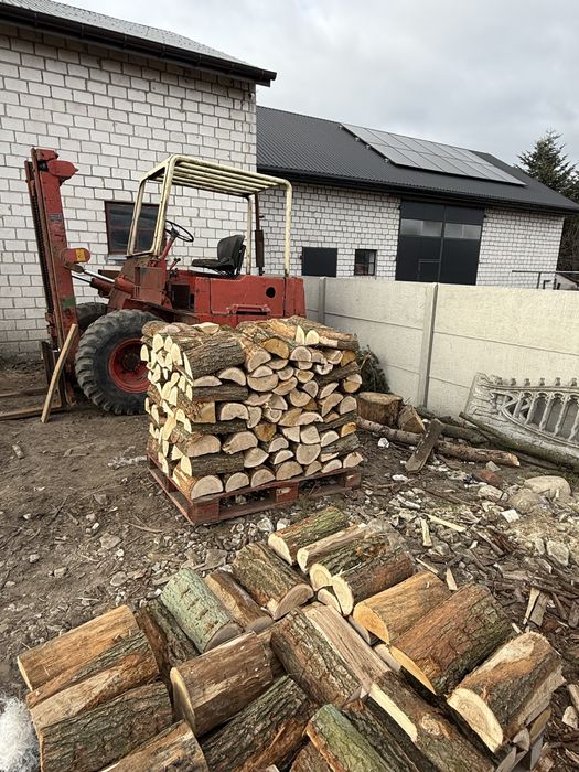 Drewno kominkowe na paletach buk dąb