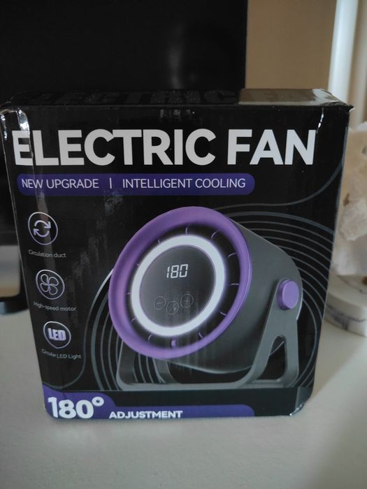 Mini Ventilador Inteligente Portátil com LED - Novo e Silencioso