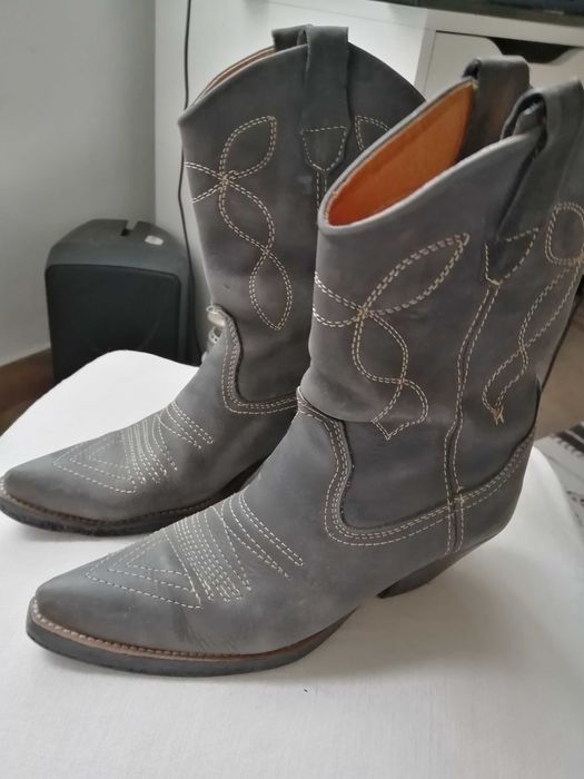 botas texanas em pele