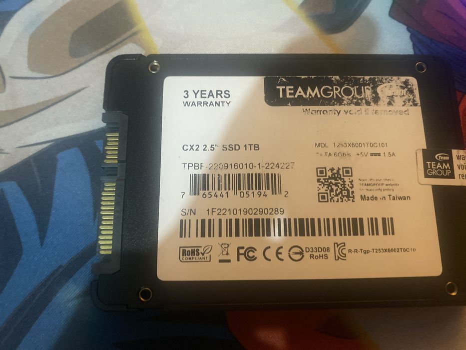 Team group cx2 2.5” ssd 1tb